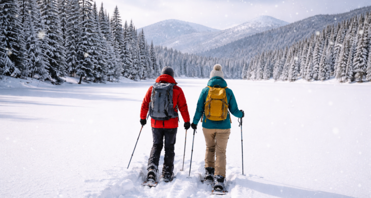 Adirondack Snowshoeing Couple