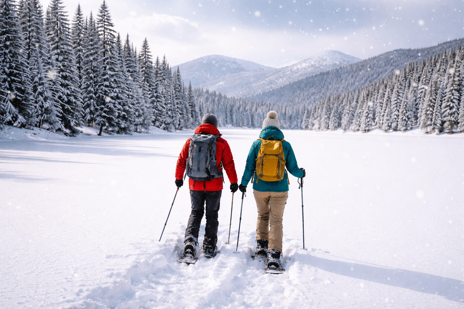 Adirondack Snowshoeing Couple